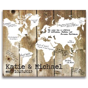 Our World Gallery Wrapped Canvas Guest Book