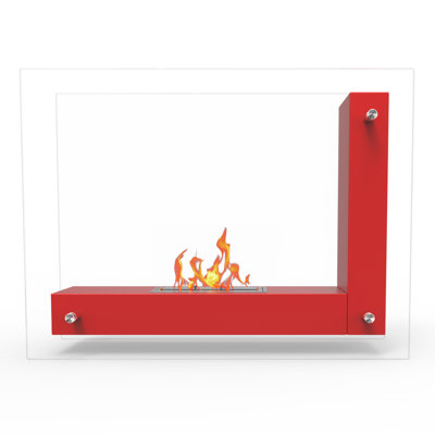 Rupert Bio Ethanol Fireplace Orren Ellis Finish Red