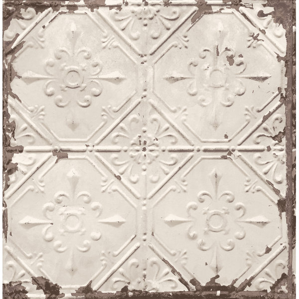Williston Forge Truro Tin Ceiling Distressed 33 X 20 5 Geometric