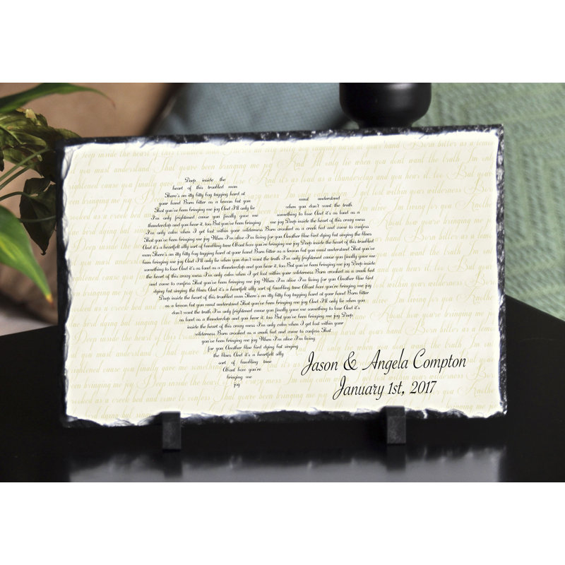 Sassysquirrelink Song Lyrics Heart Plaque Decorative Slate Wayfair Sassysquirrelink Song Lyrics Heart Plaque Decorative Slate Wayfair