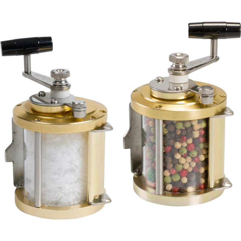 Galleyware Company Ocean Reel Salt And Pepper Mills Reviews Wayfair Ocean Reel Salt And Pepper Mills