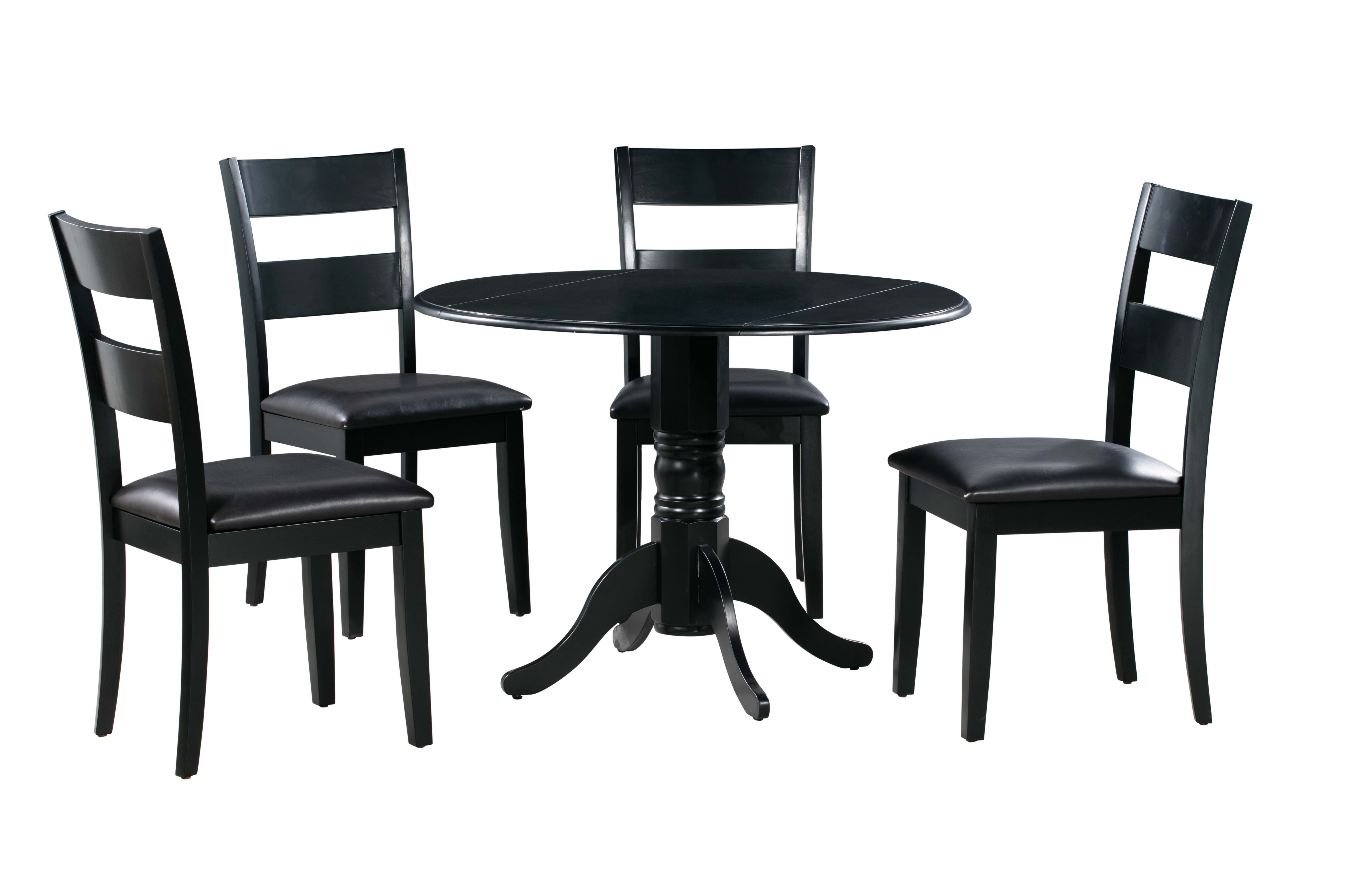 Andover Mills Montevia 5 Piece Drop Leaf Rubber Solid Wood Dining Set Wayfair