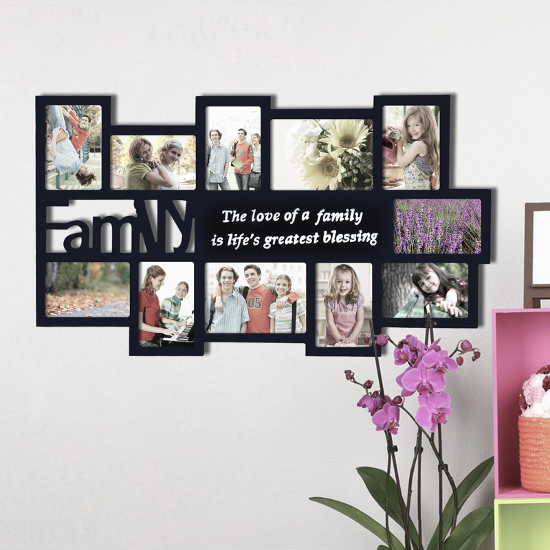 Ebern Designs Clippercove 11 Opening Wooden Photo Collage Wall Hanging Picture Frame Reviews Wayfair Ca