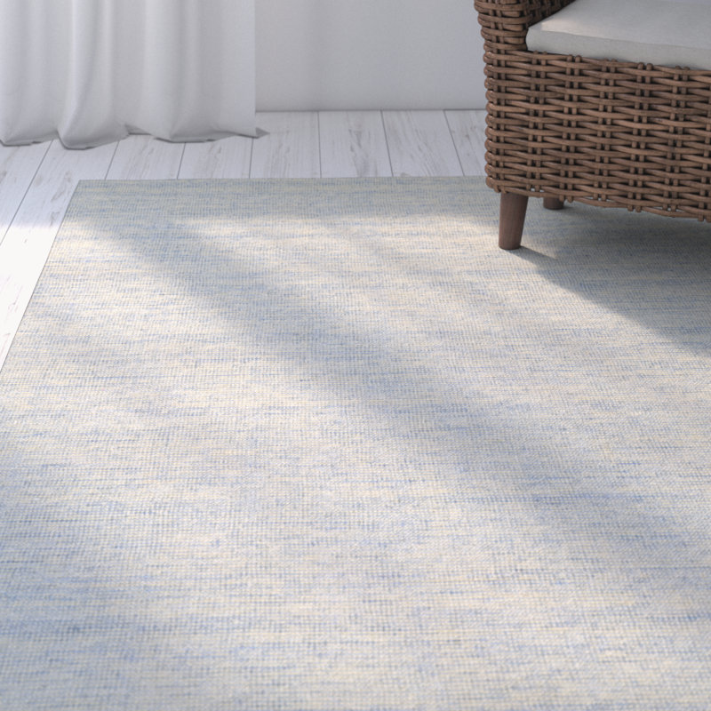 Beachcrest Home Afton Hand Loomed Light Blue Beige Area Rug Afton Hand Loomed Light Blue Beige Area Rug