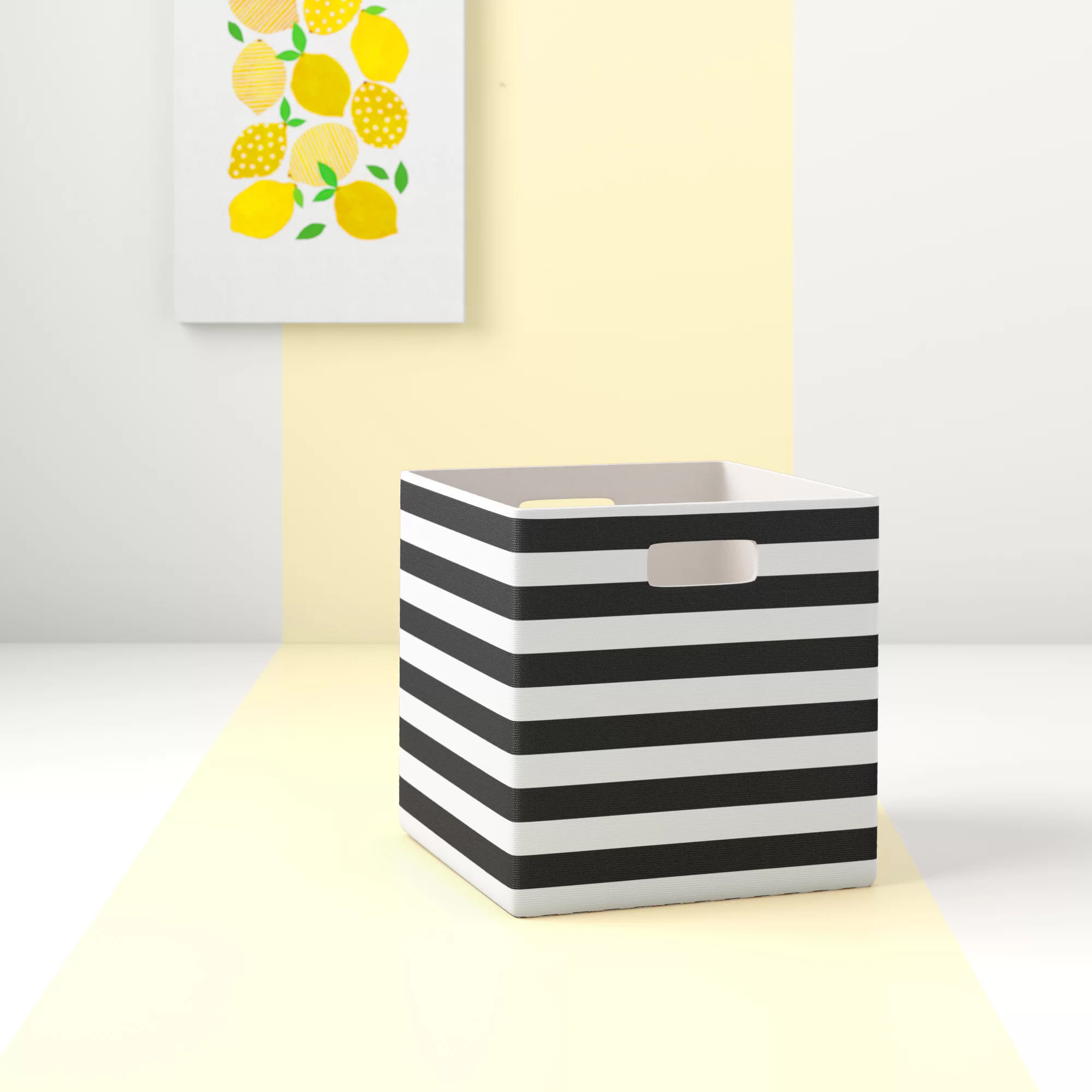 Hashtag Home Cube Stripe Fabric Polyester Bin Reviews Wayfair