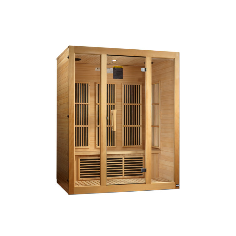 wayfair.com | Dynamic Infrared Bellevue 650 - Person Indoor Bluetooth Compatible FAR Infrared Sauna in Hemlock