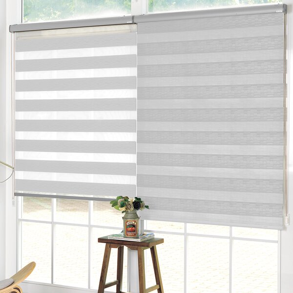 Zebra Roller Blinds Easy Fit Trimmable Home Office Window Day&Night Roller Blind