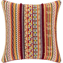 red boho pillow