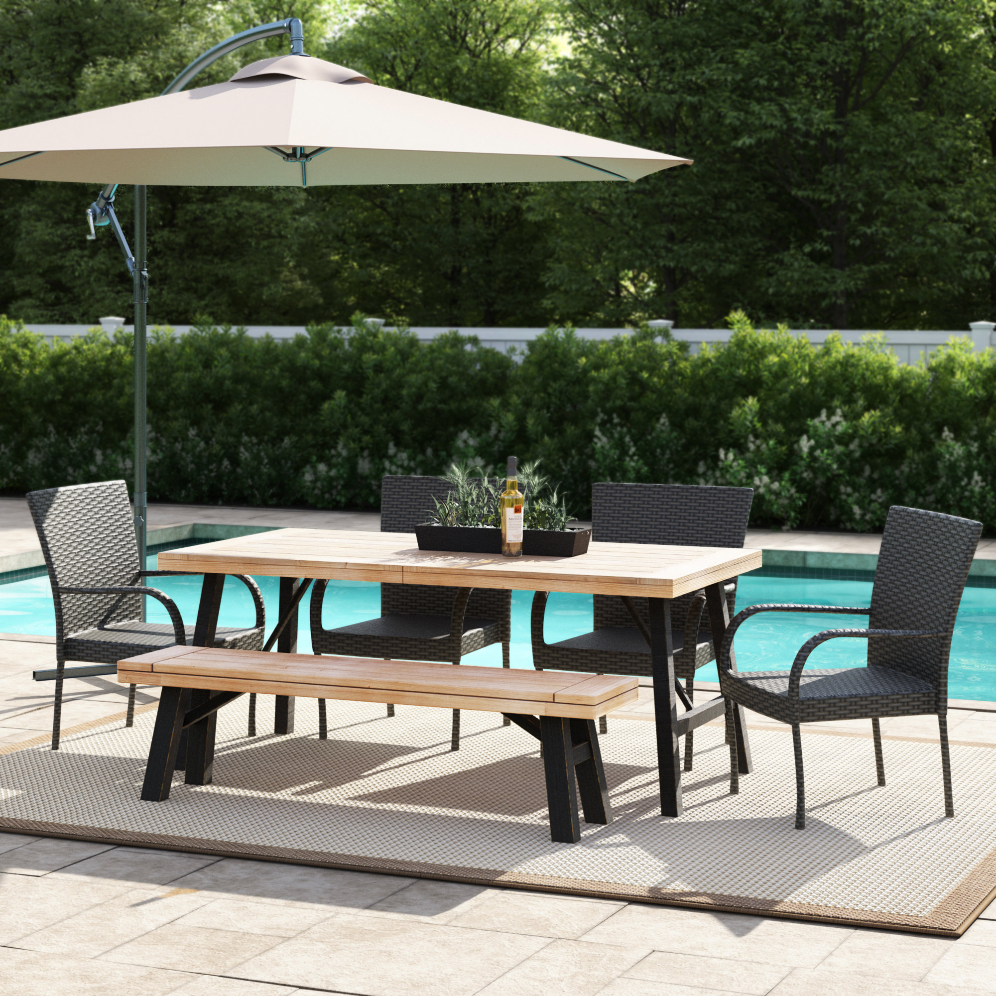 Brayden Studio Arabi 6 Piece Dining Set Reviews Wayfair Brayden Studio Arabi 6 Piece Dining Set