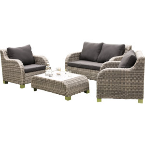 4-tlg. Lounge-Eckgruppen-Set Luka mit Kissen von..