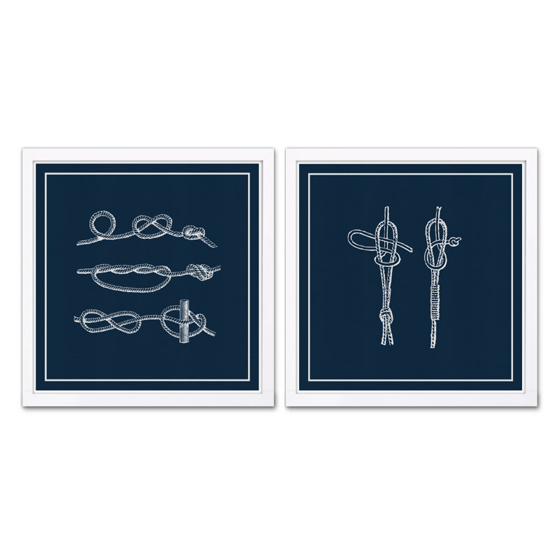 Breakwater Bay ‘Nautical Knots’ 2 Piece Picture Frame Graphic Art Set