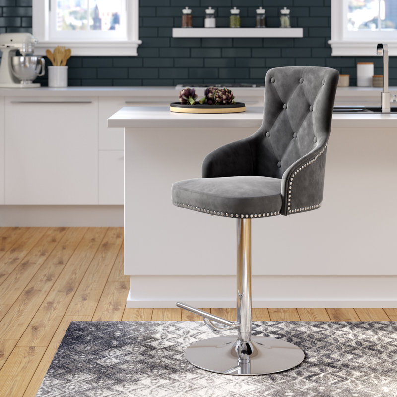 Bocana Swivel Adjustable Height Bar Stool