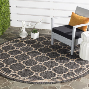 Rockbridge Natural/Black Indoor/Outdoor Area Rug
