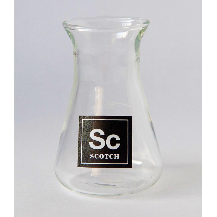Clear Glass-Bourbon 2.75oz Each Drink Periodically Laboratory Erlenmeyer Flask Shot Glasses