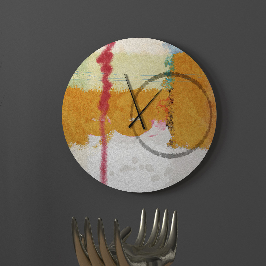 Latitude Run Wholehearted Unanimous Abstract Metal Wall Clock Wayfair