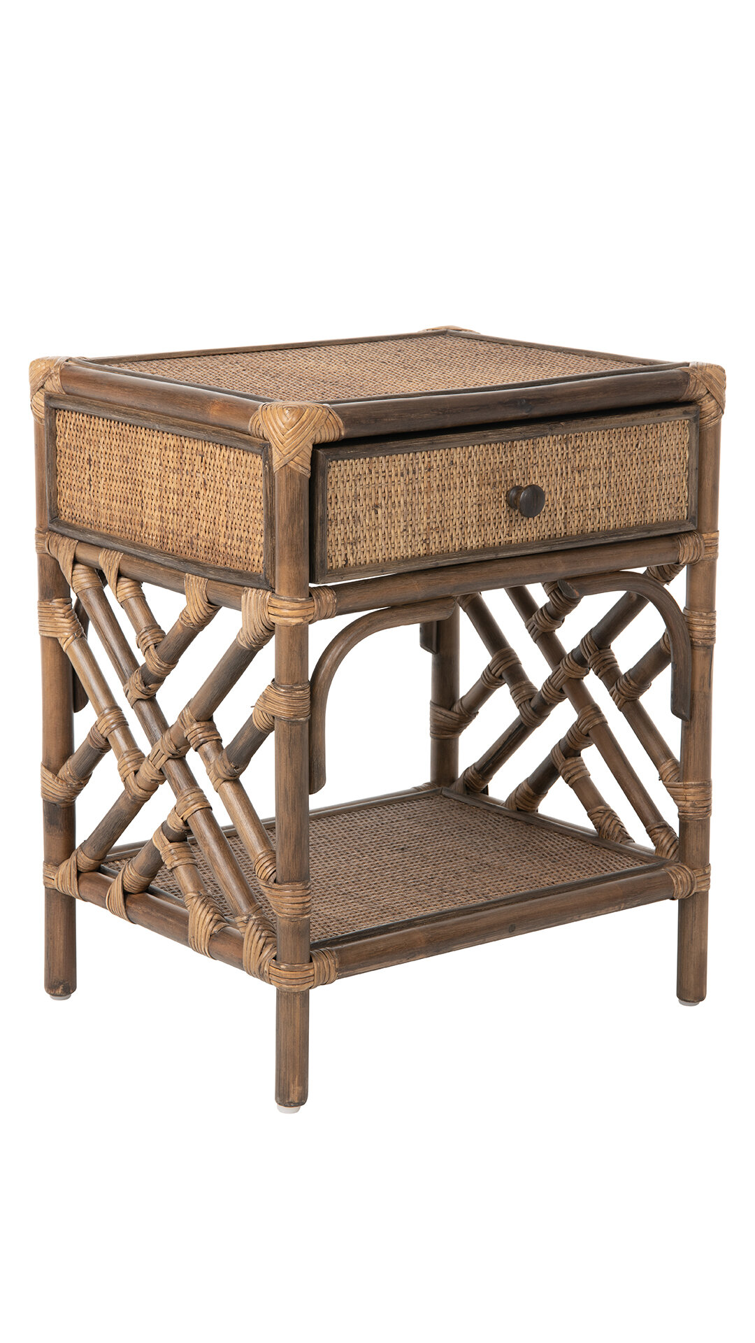 Bayou Breeze 1 Drawer Wicker Nightstand In White Wayfair Ca