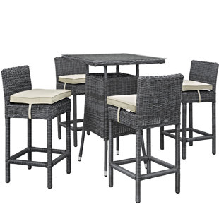 Go to store & view more images Keiran 5 Piece Bar Height Dining Set with Cushion by Brayden Studio