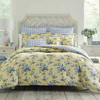Laura Ashley Cassidy Cotton Reversible Comforter Set By Laura