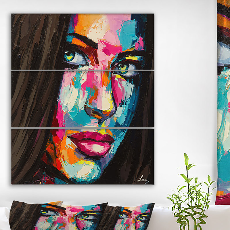 East Urban Home Woman Portrait Make A Wish Oil Painting Print