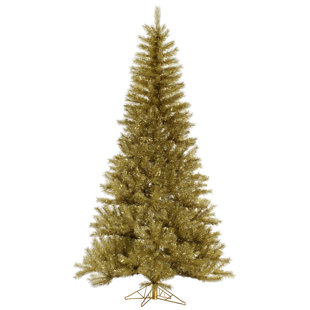 Antique Gold Christmas Tree Wayfair Tinsel 12 Gold Artificial Christmas Tree
