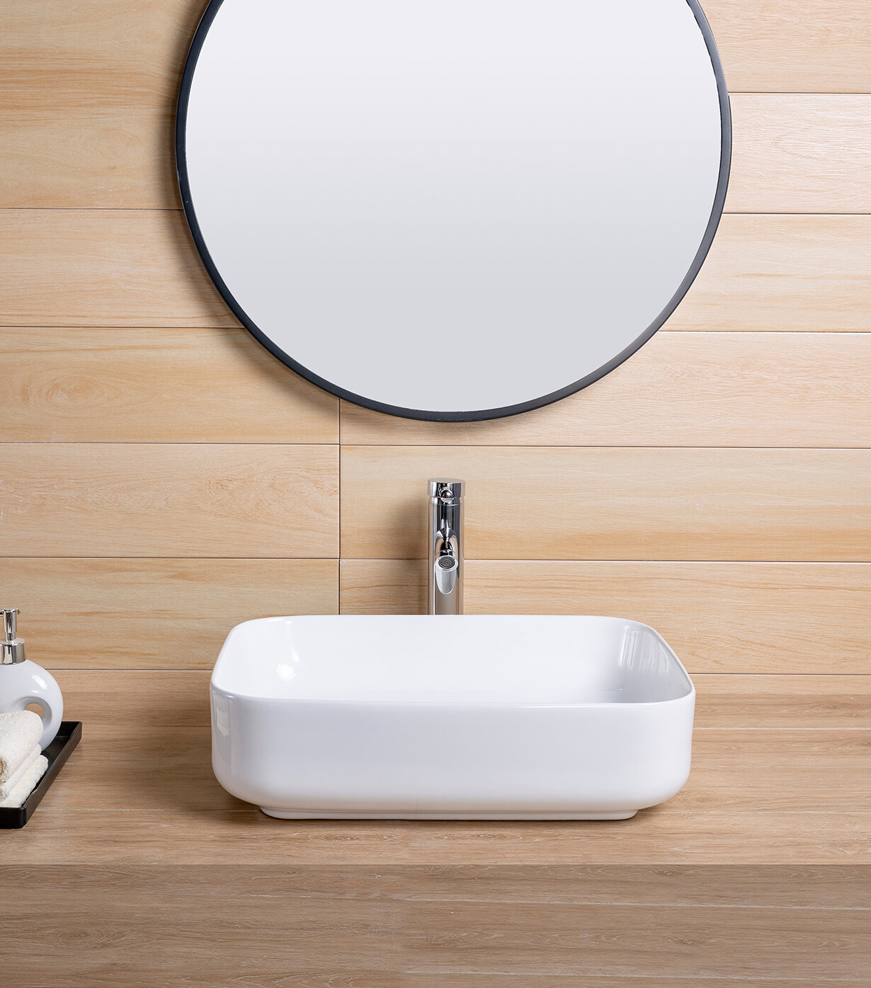 Topcraft White Ceramic Rectangular Topmount Bathroom Sink Wayfair