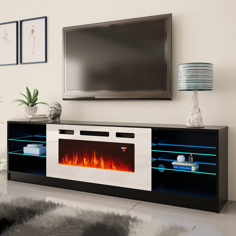 Orren Ellis Delaine Tv Stand For Tvs Up To 88 With Fireplace