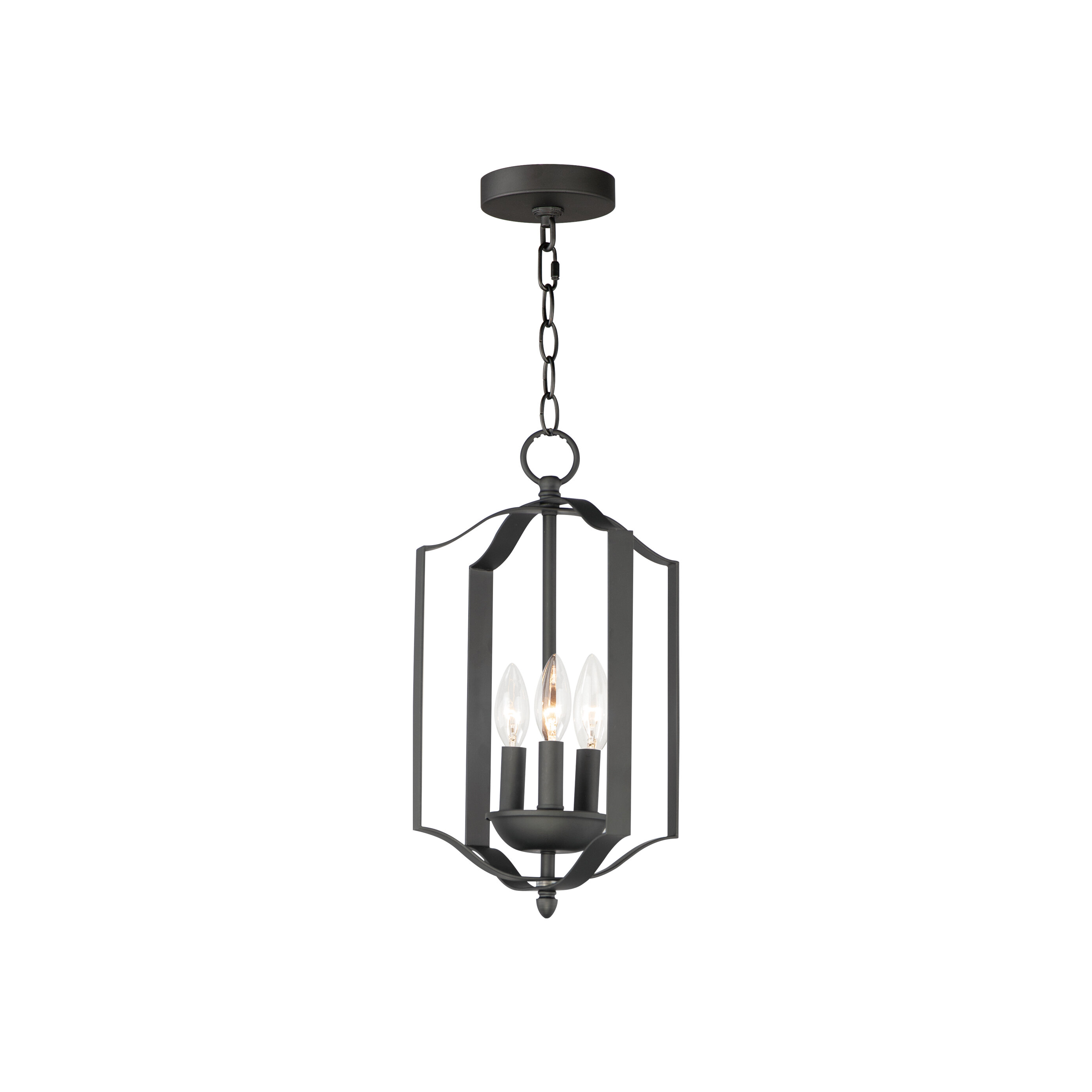 3 light lantern geometric pendant