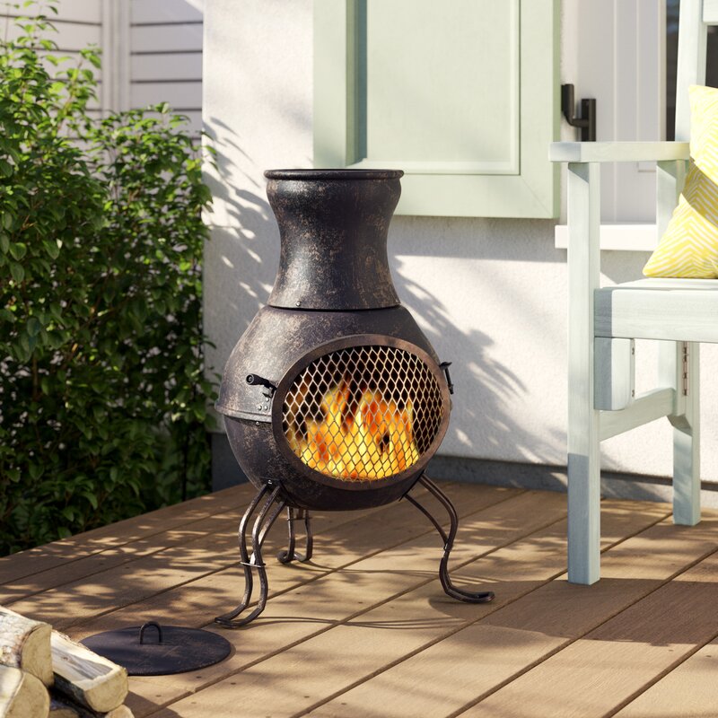 Gardeco Cast Iron Chiminea & Reviews | Wayfair.co.uk