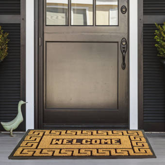 Evideco Sheltered Bonjour Printed Front 24 X 16 Non Slip Outdoor Door Mat Wayfair