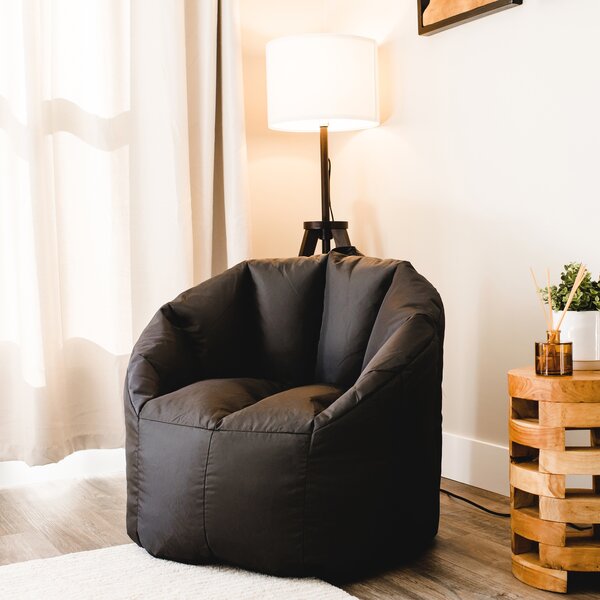 Provides Ultimate Comfort Big Joe Milano Bean Bag Chair Multiple Colors Limo Black Great for Any Room