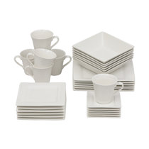 Square White Dinnerware Sets Up To 65 Off Until 11 20 Wayfair Wayfair