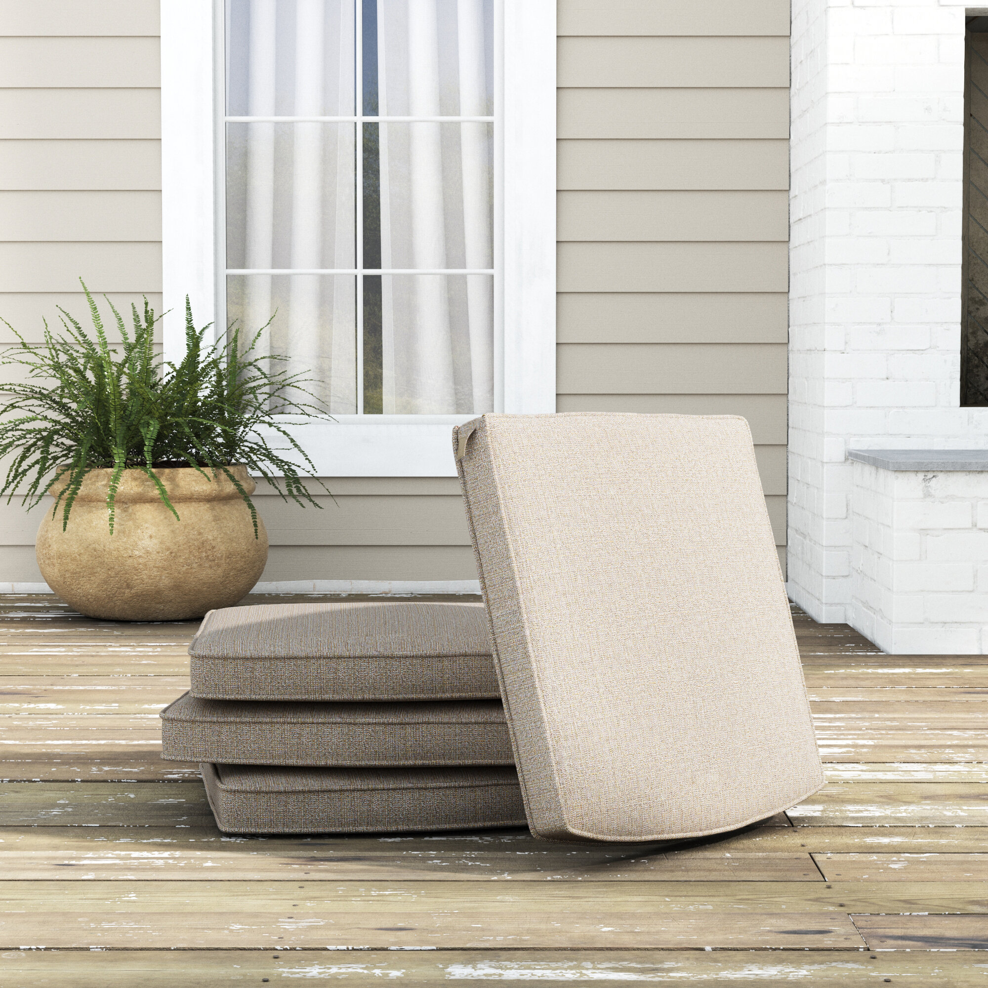 set of four outdoor cushions