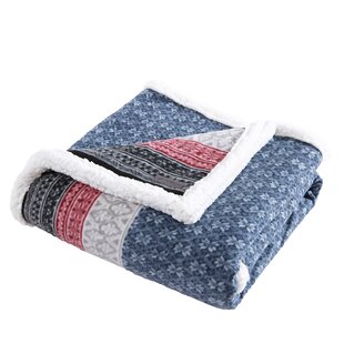 DUQIAO Lodge Style Northwoods Cabin Warm Blanket Microfiber Blanket Thick Bed Blanket for Couch Travel Chair 