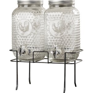 Rooster 3 Piece Beverage Dispenser Set