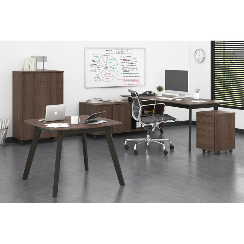 Upper Square Holmes Desk Credenza And Storage Cabinet Set