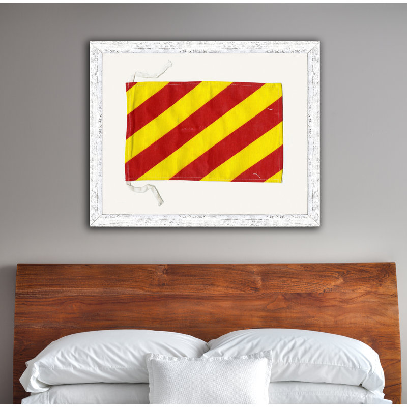 Winston Porter Letter Y Cloth Nautical Alphabet Flag Framed Graphic Art On Canvas Wayfair