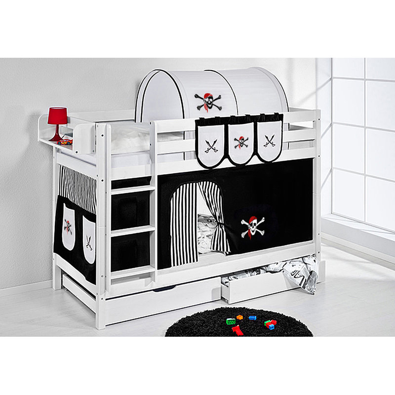Zoomie Kids Belle Pirate Bunk Bed With Curtain Wayfair Co Uk