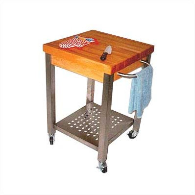 Cucina Americana Technica Kitchen Cart with Maple Top