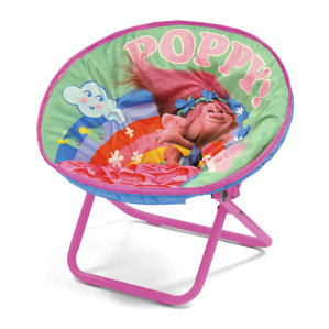 Character Toddler Kids Saucer Chair in Trolls by Idea Nuova