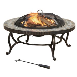 Outdoor Natural Slate Wood Burning Fire Pit