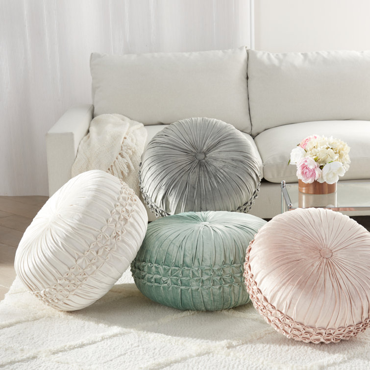 round pouf pillow