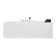 Empava 72" x 48" Alcove Whirlpool Fiberglass Bathtub with ...