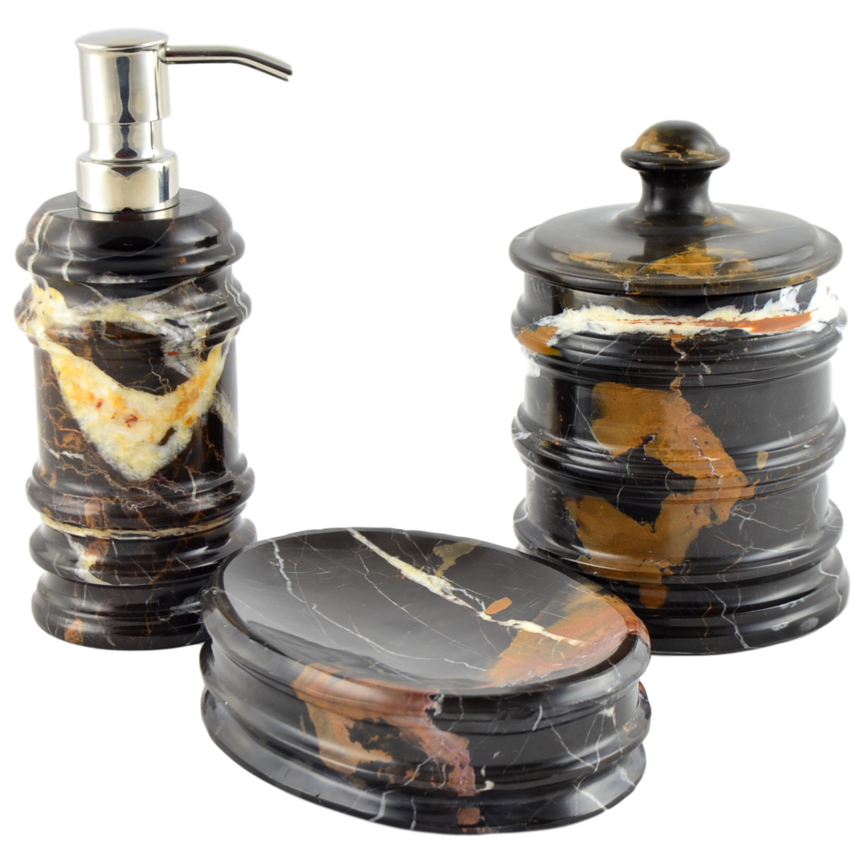 Nature Home Decor Bengal Michelangelo Marble 3 Piece Bathroom Accessory Set Wayfair