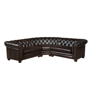 Lesa Leather Modular Sectional by Canora Grey Today Only Sale