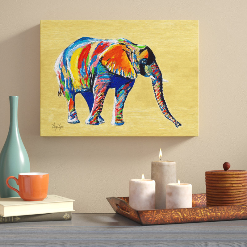 World Menagerie I Sunflower Acrylic Painting Print On Wrapped