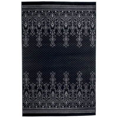 Royal Garden Blackgray Area Rug Plymouth Home Rug Size 8 X 10