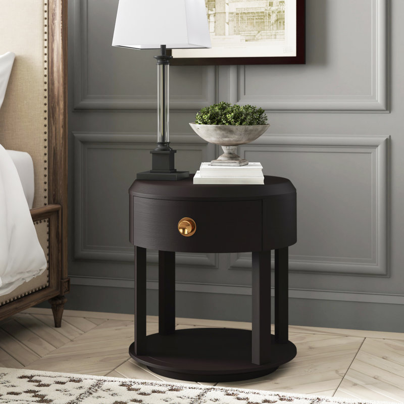 Everly Quinn Yarmouth Modern Minimalist 1 Drawer Nightstand Wayfair