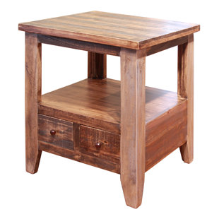 Robbs End Table With 2 Drawer by Loon Peak Read Reviews