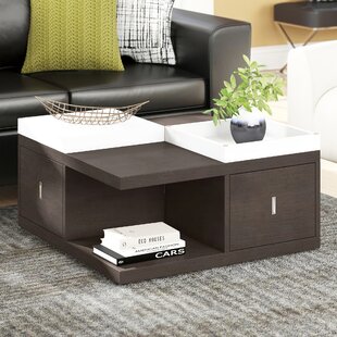 Ammar Floor Shelf Coffee Table With Storage By Wade Logan