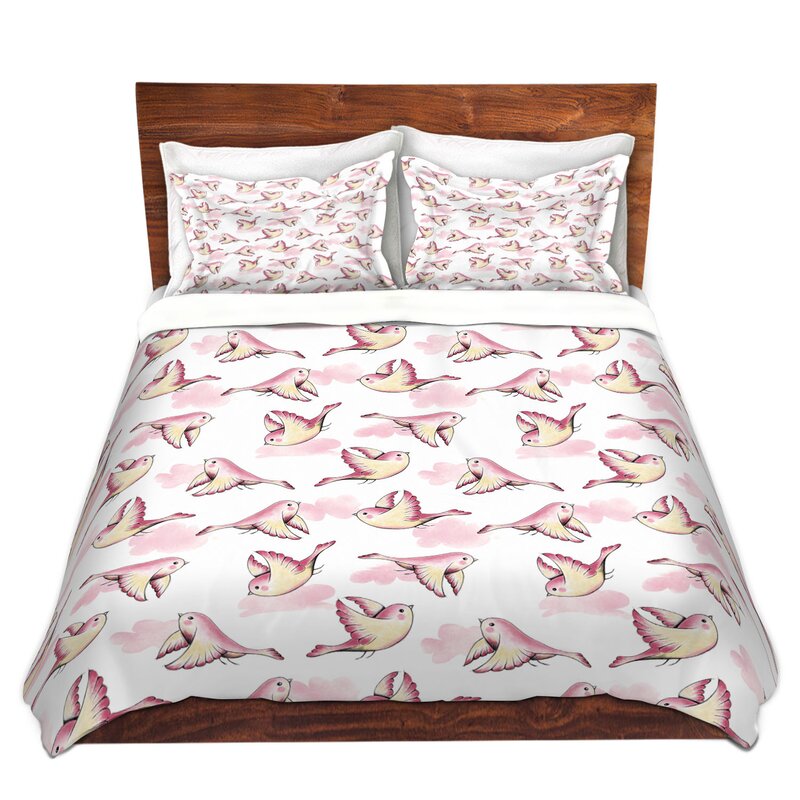 East Urban Home Cotton Candy Bird Duvet Cover Set Wayfair